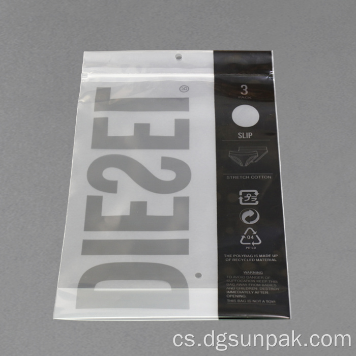 Matná matná taška na zip Oblečení Tshirt Zip Bag